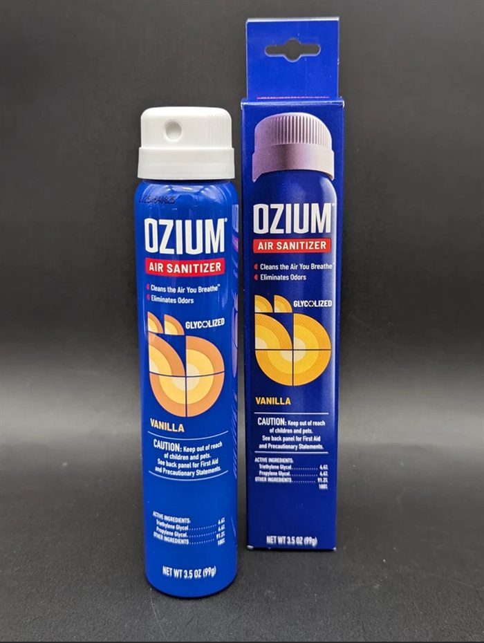 Ozium air sanitiser, used for the odor and ozone treatment